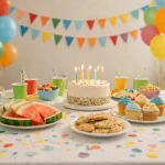 gouter anniversaire enfants decoration table festive