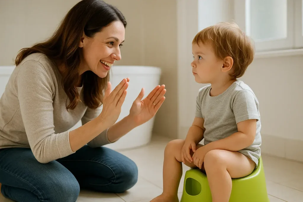 parent encourage enfant apprentissage propreté
