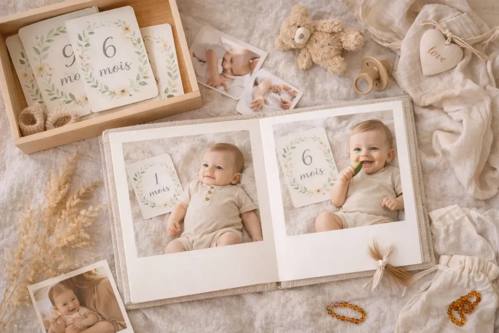 souvenirs bebe cartes etapes album